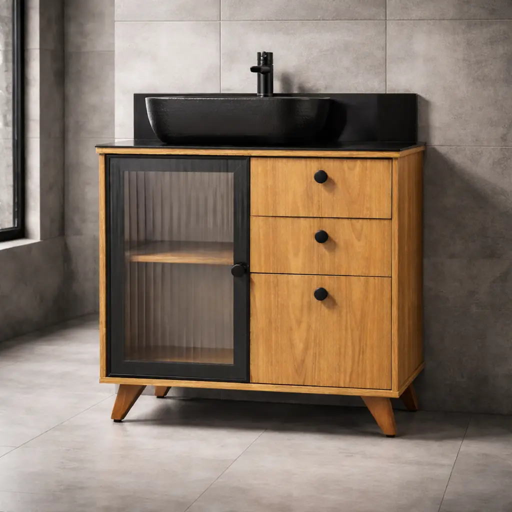 gabinete para banheiro 80cm Firenze Mazzu Moveis